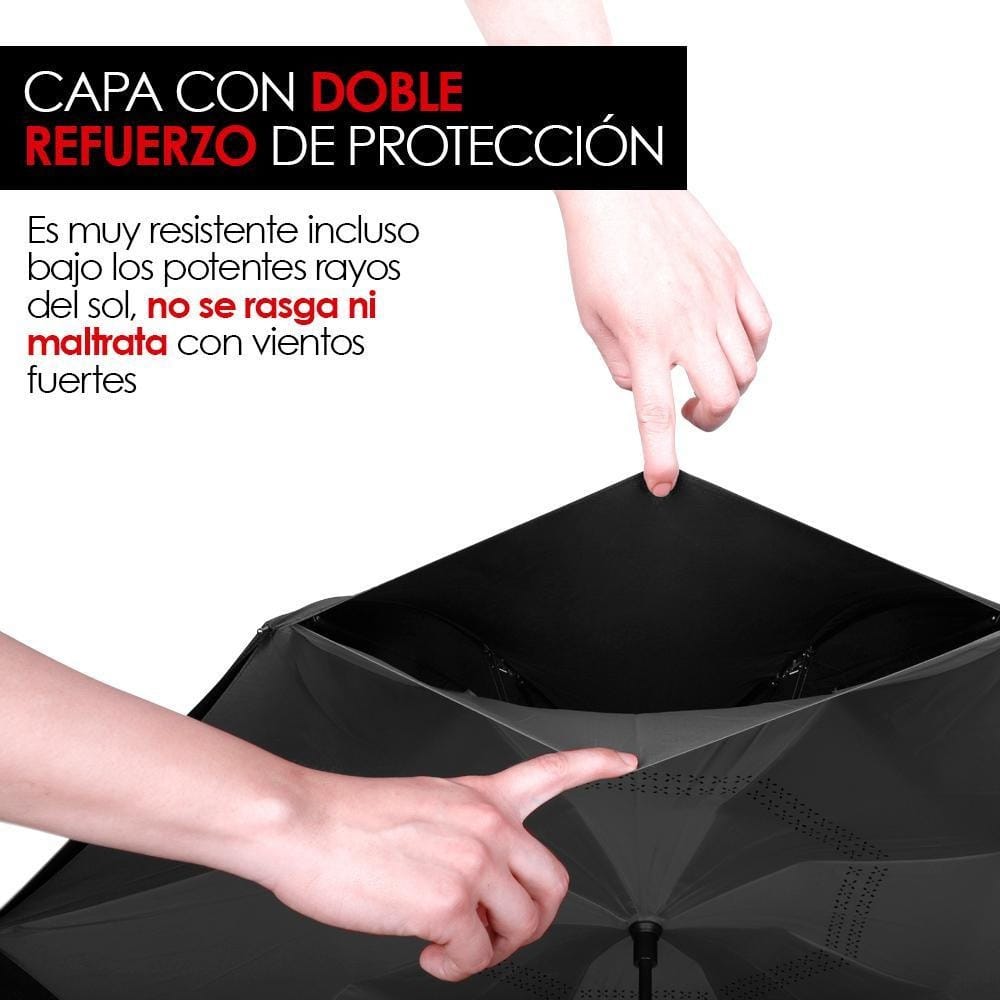Paraguas Sombrilla Invertido Doble Capa
